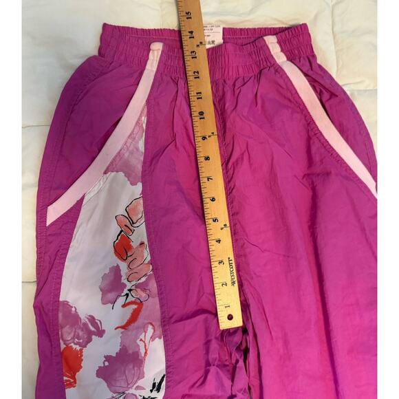 VTG Windbreaker 80s 90s Jogger Pants Pink Hammer Floral Grandma Gorpcore S Ski - Picture 4 of 9